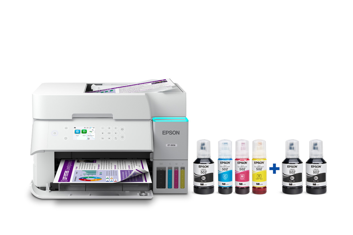 EcoTank ET-3958 Wireless All-in-One Color Supertank Printer – White