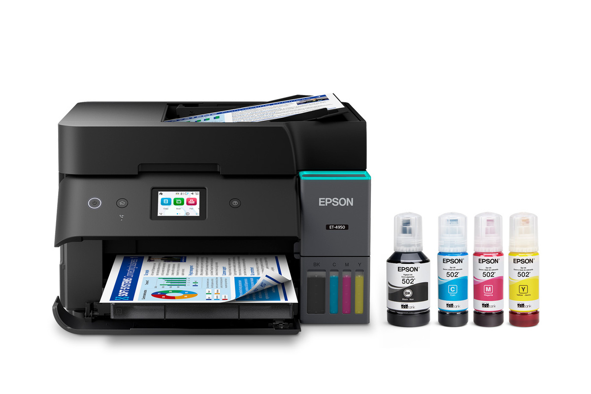 EcoTank ET-4950 Wireless All-in-One Color Supertank Printer – Black
