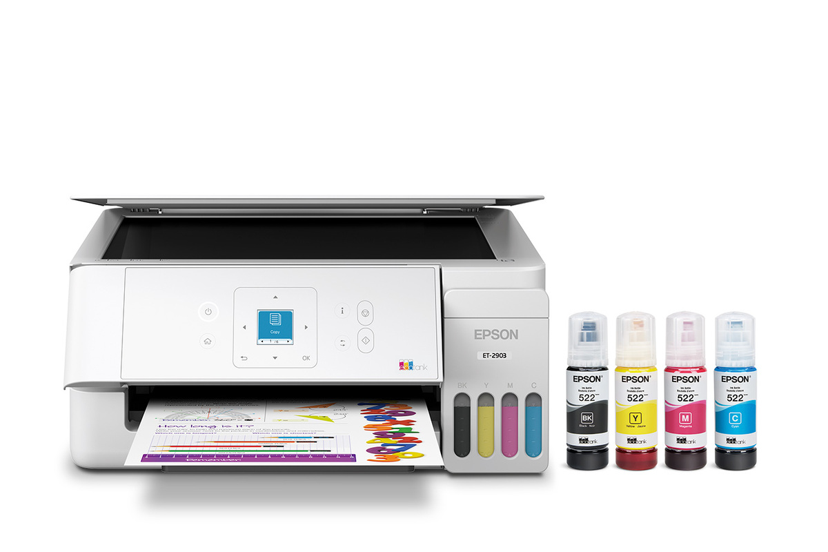 EcoTank ET-2903 Wireless All-in-One Color Supertank Printer – White