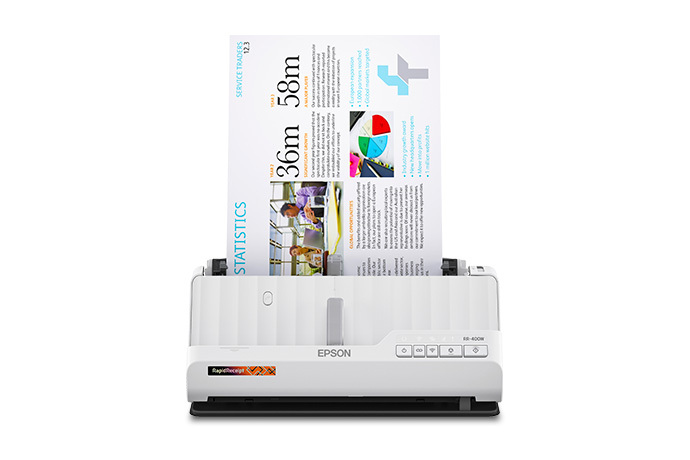 RapidReceipt RR-400W Wireless Compact Desktop Receipt and Document Scanner