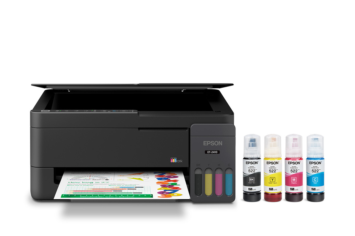 EcoTank ET-2410 Wireless All-in-One Color Supertank Printer – Black