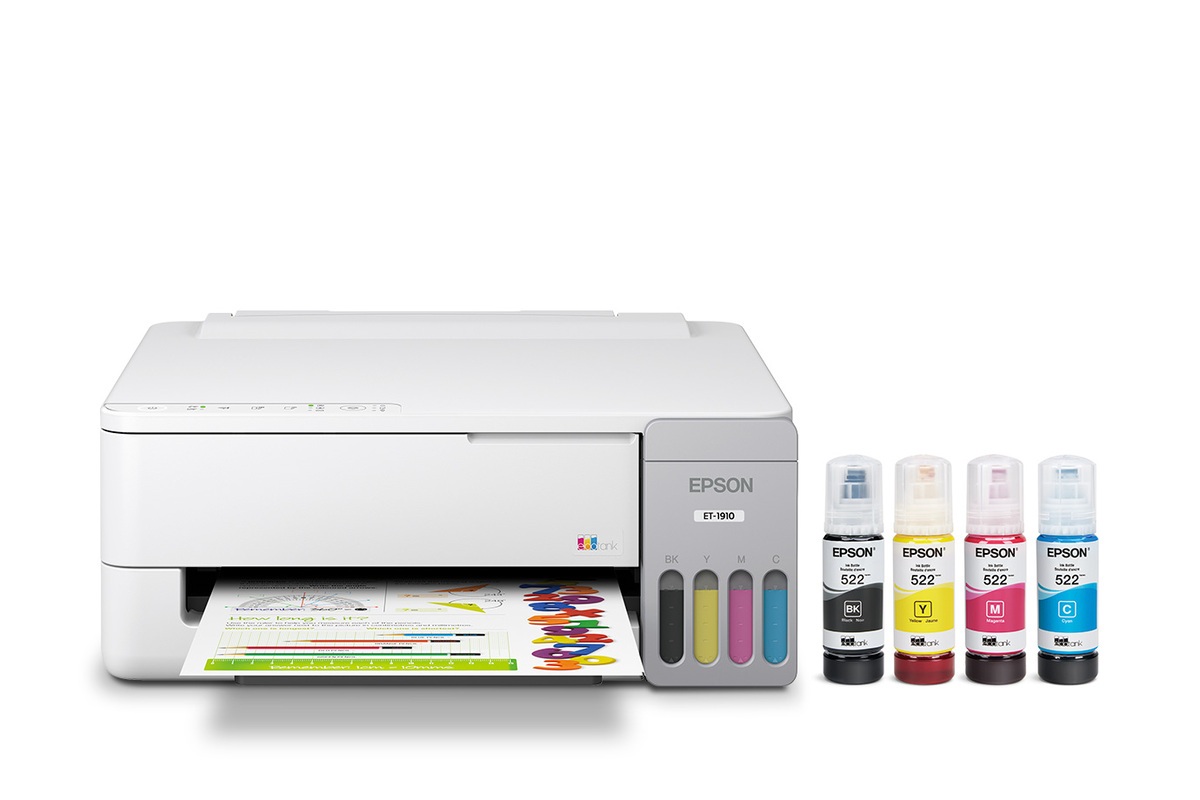 EcoTank ET-1910 Wireless Color Single-Function Supertank Printer – White