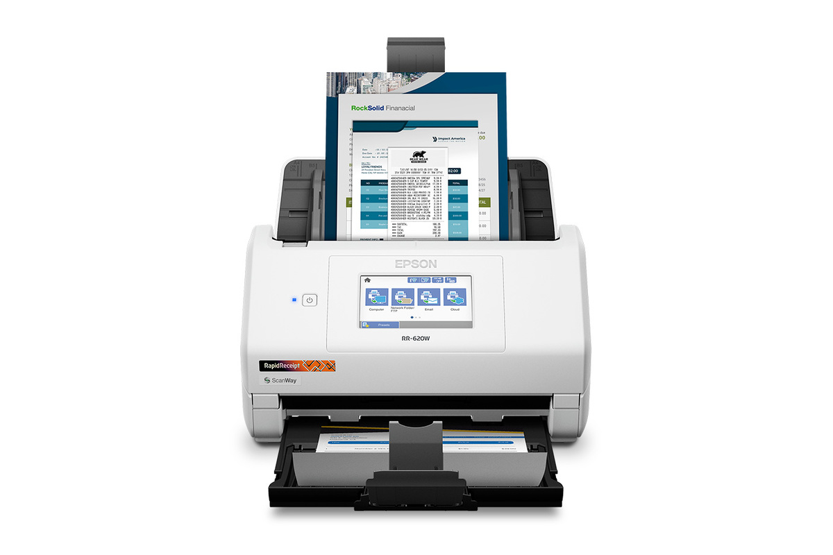 RapidReceipt RR-620W Wireless Desktop Color Duplex Receipt and Document Scanner