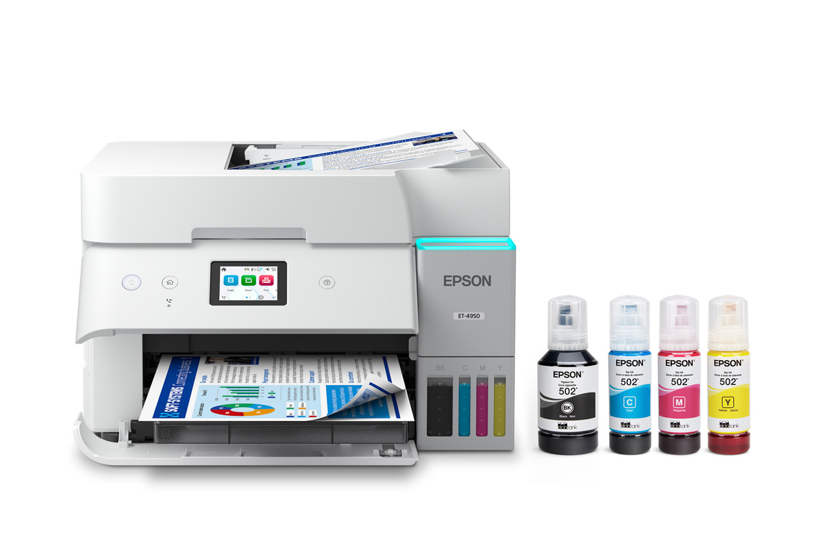 EcoTank ET-4950 Wireless All-in-One Color Supertank Printer – White